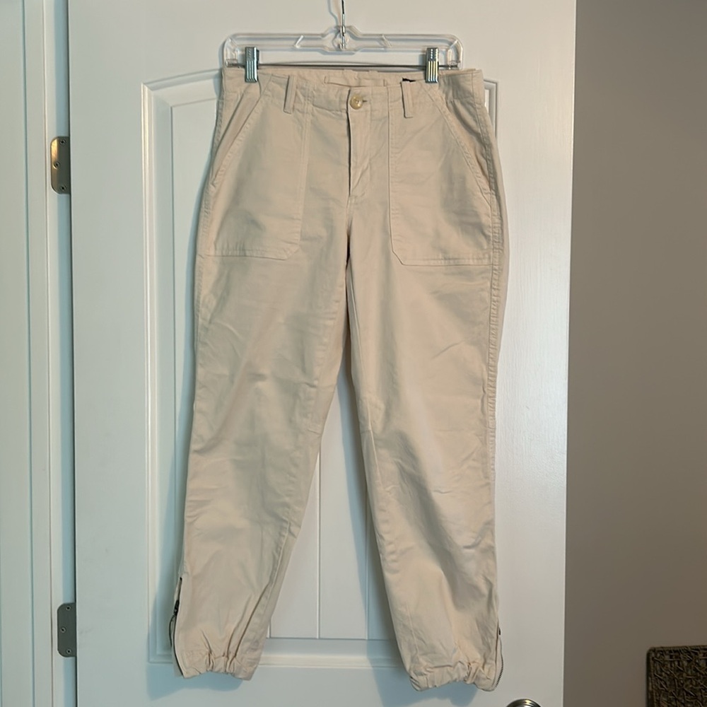 EUC Banana Republic slim cut utility pants cream size 4 - Picture 5 of 6